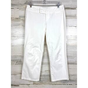 Lilly Pulitzer Womens 6 White Palm Beach Fit Stretch Cropped Casual Pants